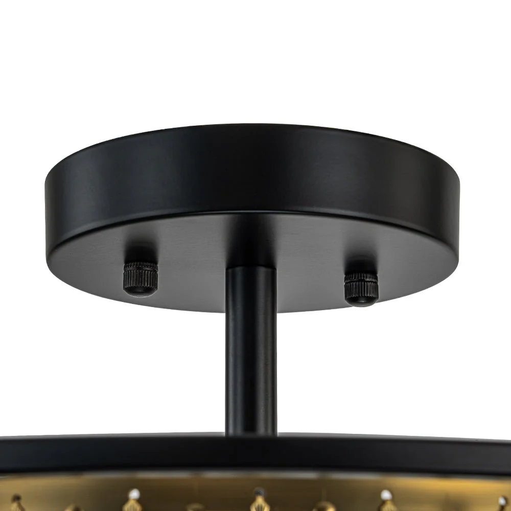 Glam Crystal Drum Round Semi Flush Ceiling Light - Image 13