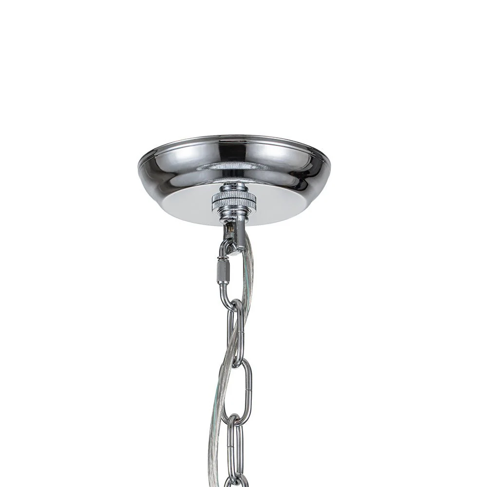 Glam Luxe Chrome 5-Tier Crystal Round Chandelier - Image 12