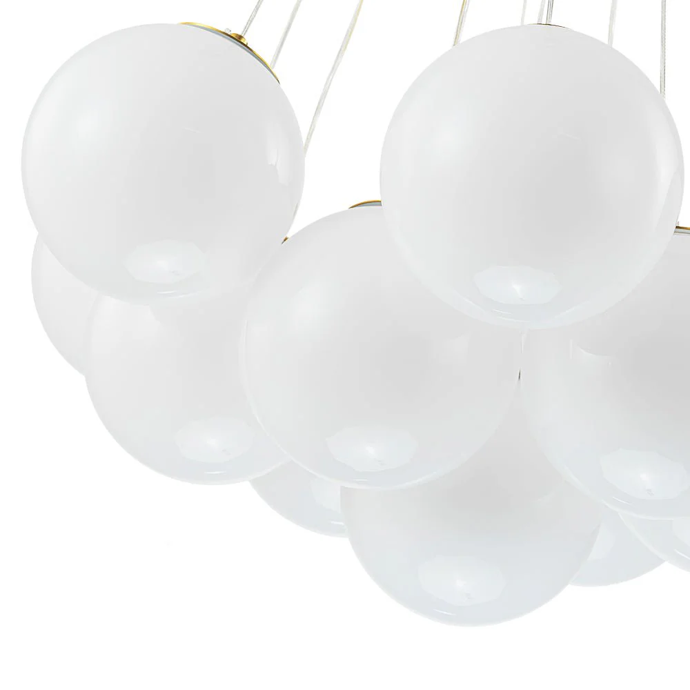 Glam Shine Opal Glass Globe Cluster Bubble Chandelier - Image 12