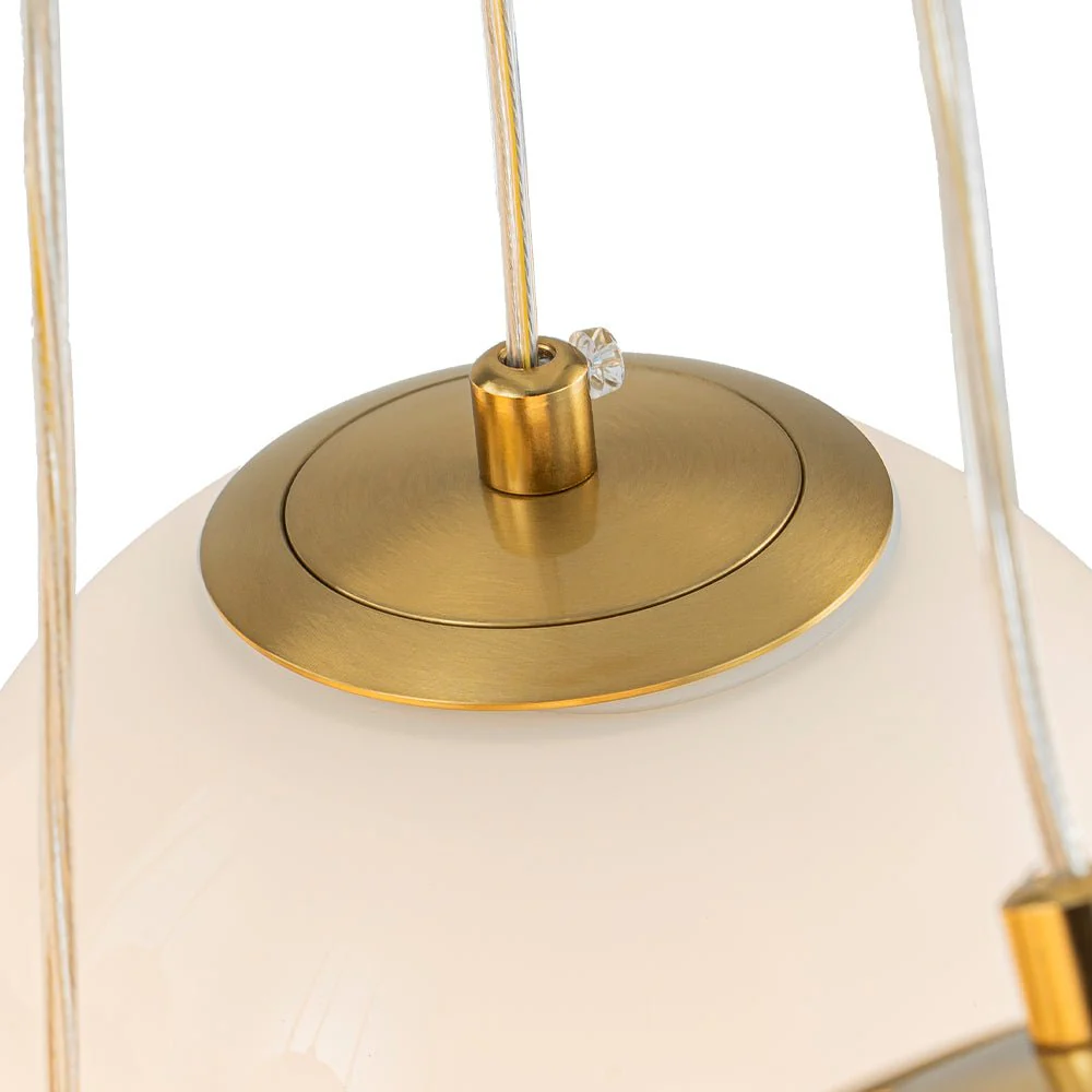 Glam Shine Opal Glass Globe Cluster Bubble Chandelier - Image 14