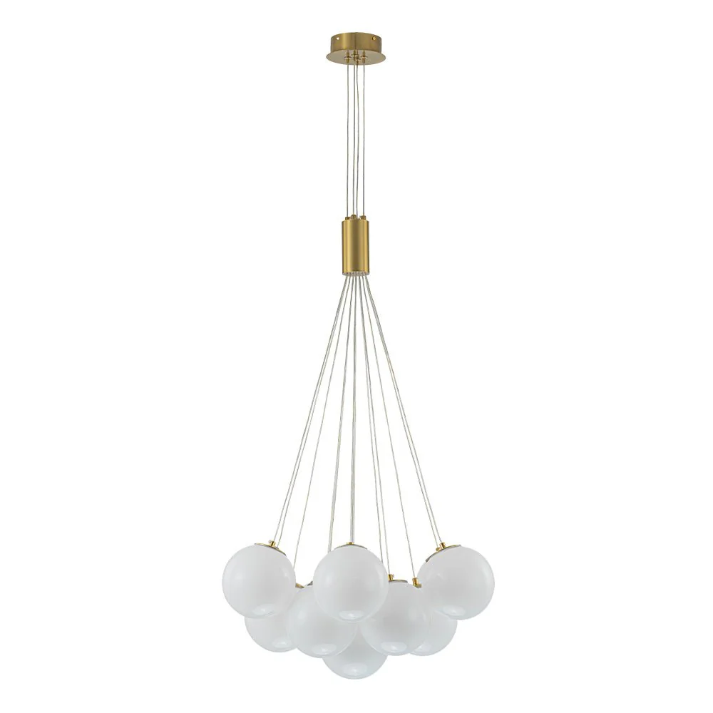 Glam Shine Opal Glass Globe Cluster Bubble Chandelier - Image 8