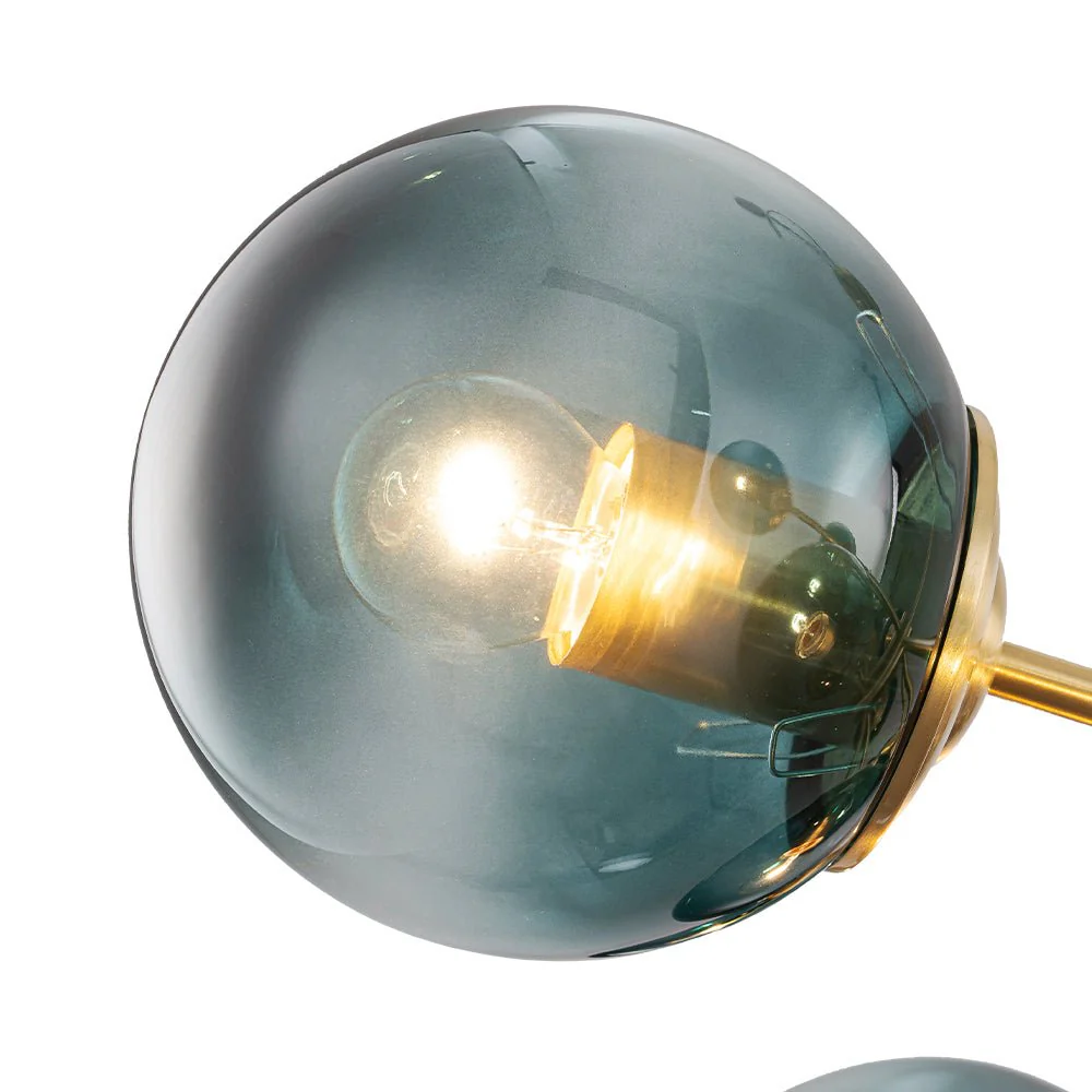 Glam Tiered Blue Glass Globe Bubble Sputnik Chandelier - Image 12