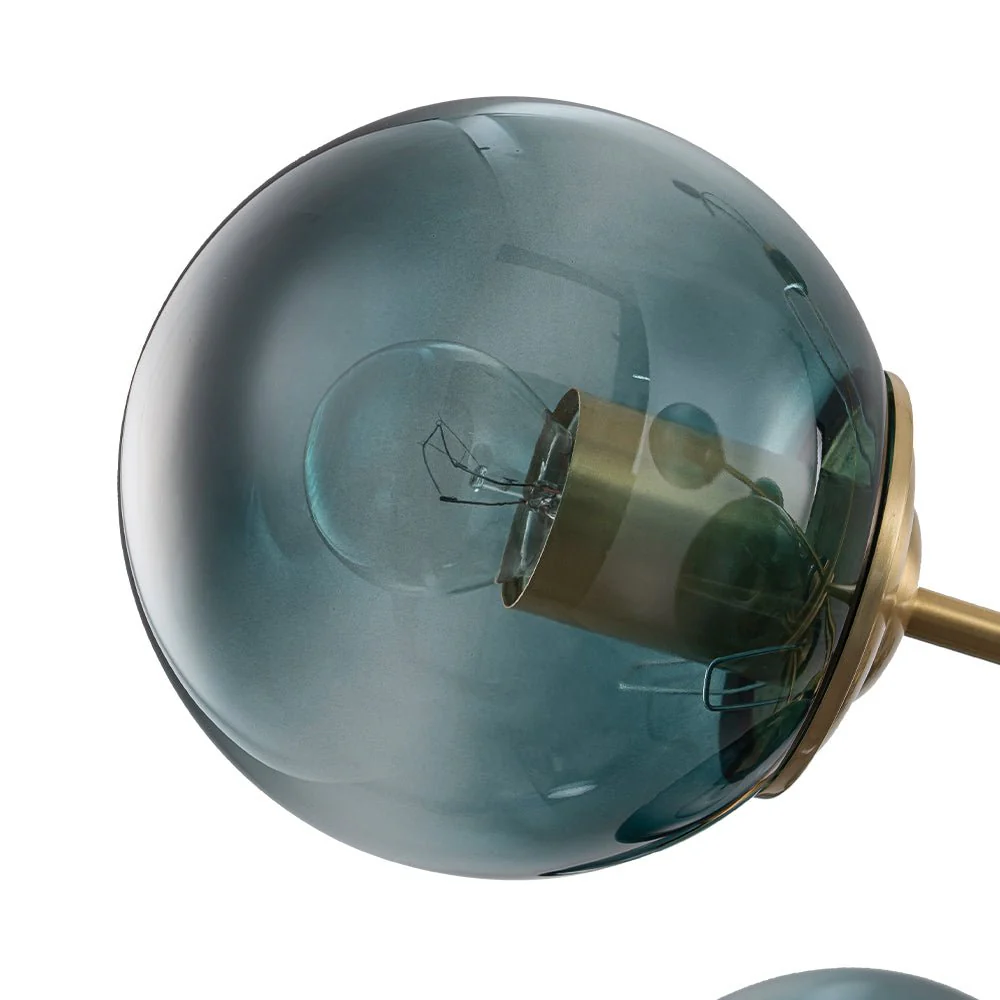 Glam Tiered Blue Glass Globe Bubble Sputnik Chandelier - Image 13