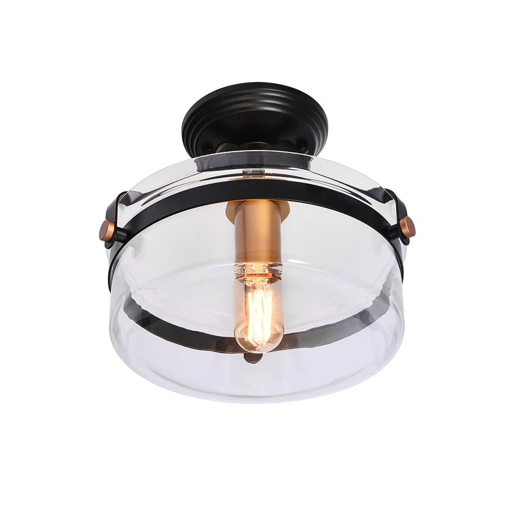 Glass Lantern Semi Flush Mount - Image 5
