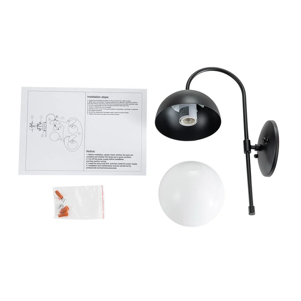 Goose Arm Globe Wall Sconce - Image 14