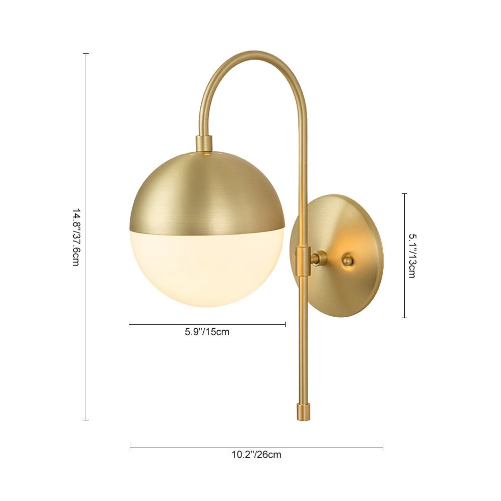 Goose Arm Globe Wall Sconce - Image 15