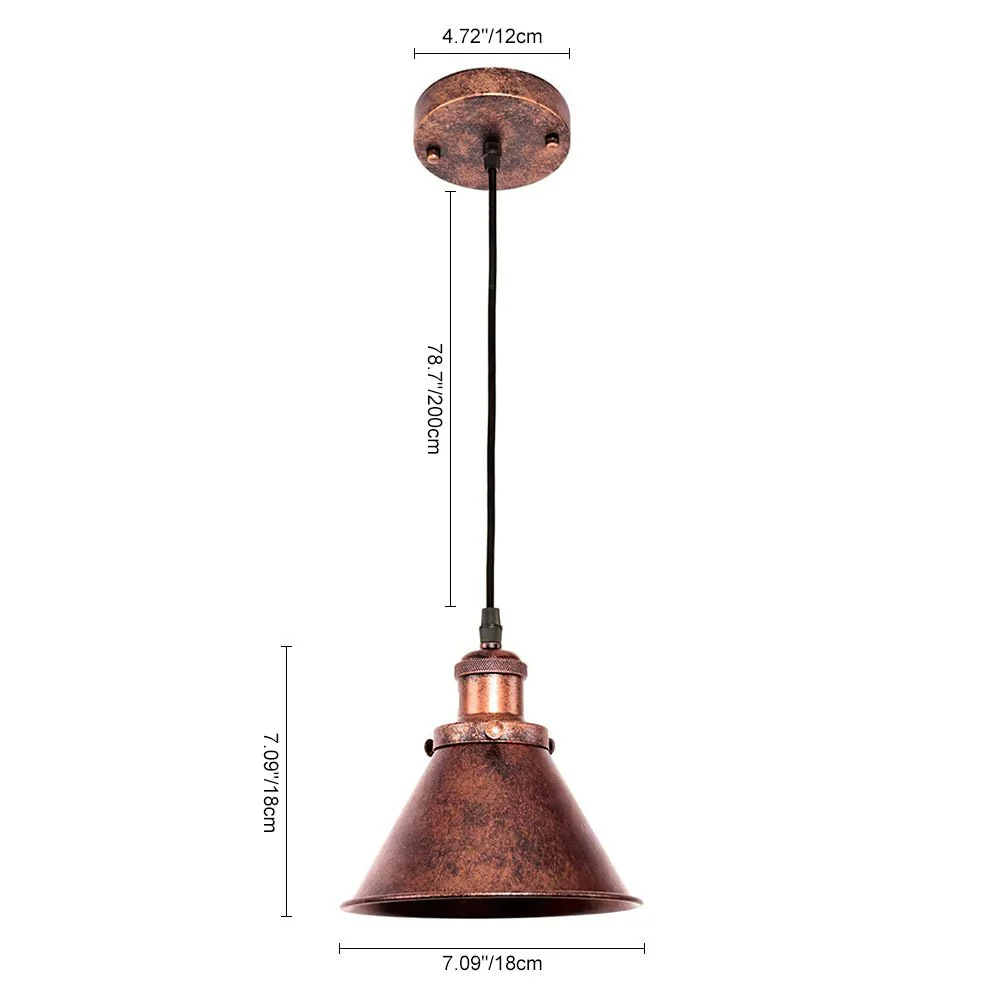 Industrial 1-Light Cone Pendant Light - Image 9