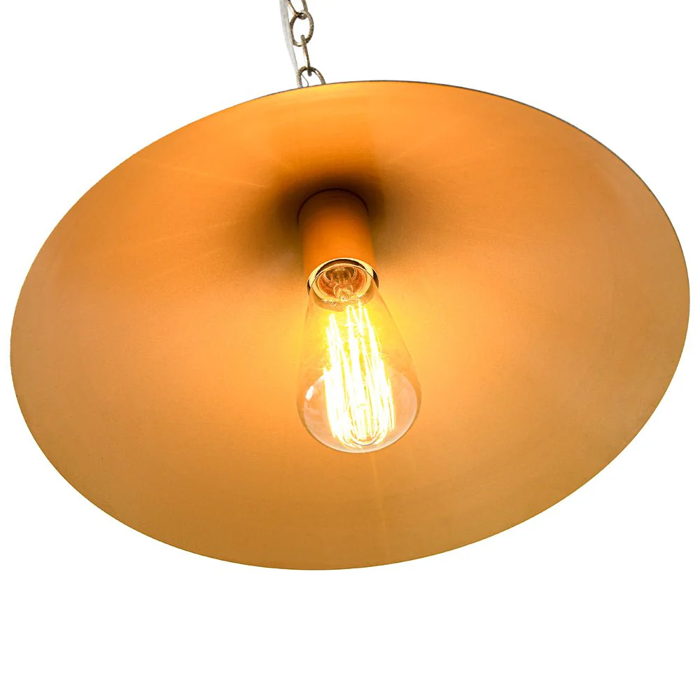Industrial 1-Light Rusty Silver Iron Cone Kitchen Pendant - Image 11