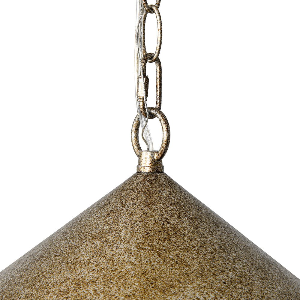 Industrial 1-Light Rusty Silver Iron Cone Kitchen Pendant - Image 12