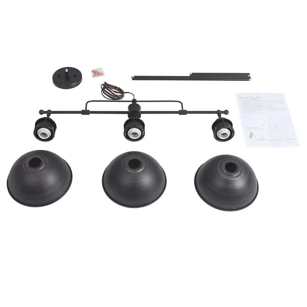 Industrial 3-light Island Pot Lid Dome Pendant - Image 11