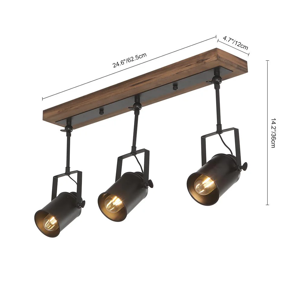 Industrial 3-Light Semi Flush Track Light - Image 12