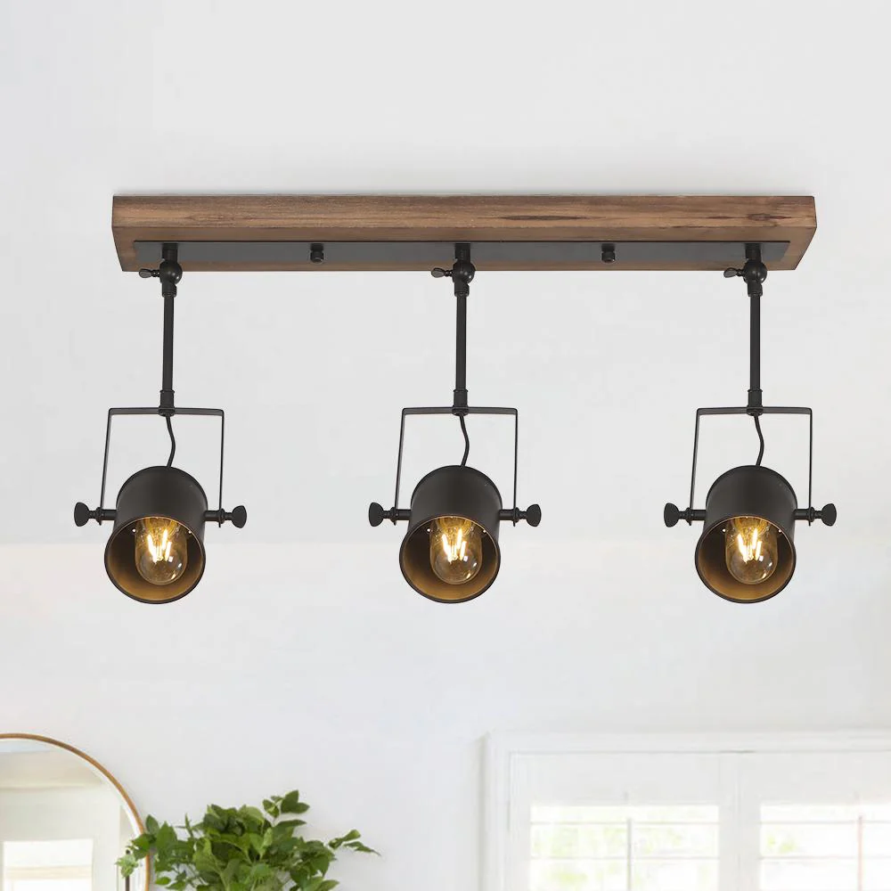 Industrial 3-Light Semi Flush Track Light - Image 4