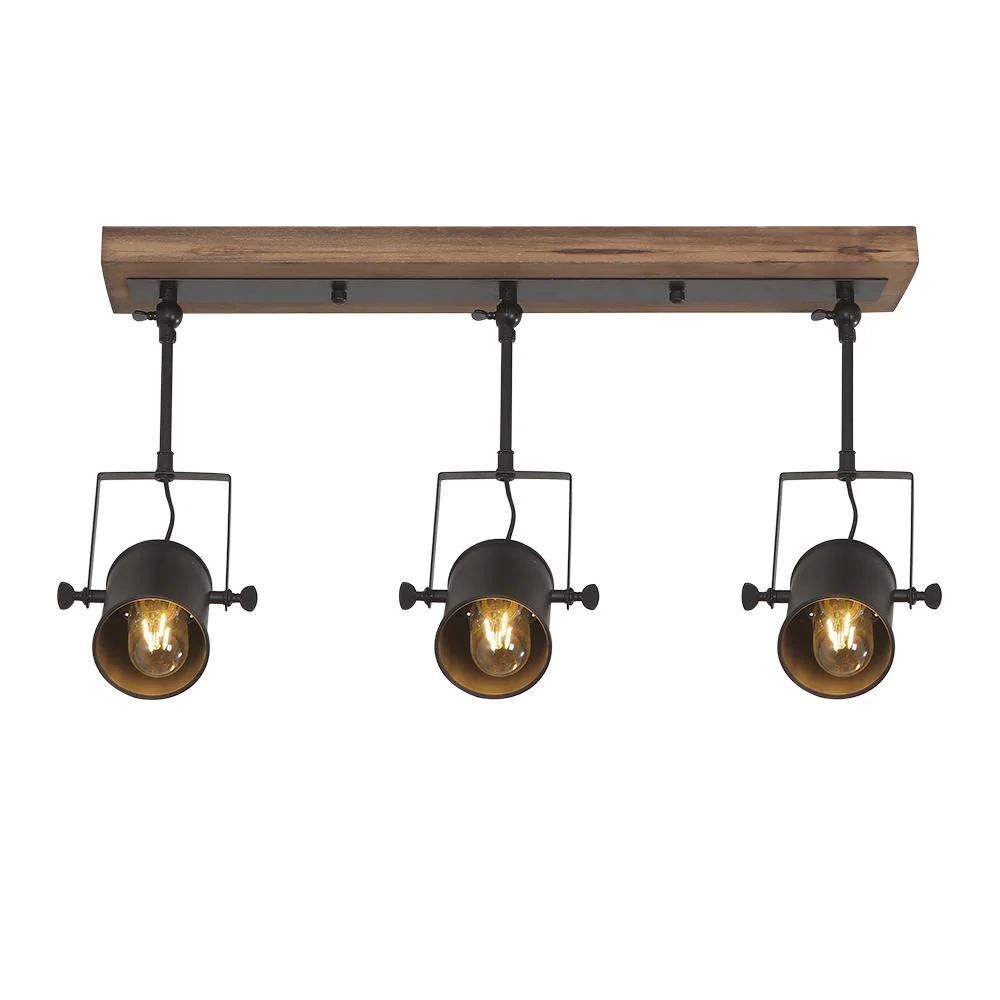 Industrial 3-Light Semi Flush Track Light - Image 5