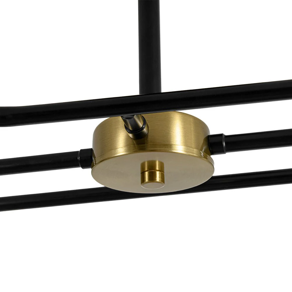 Industrial 6-Light Pipeline Sputnik Semi Flush Mount - Image 12