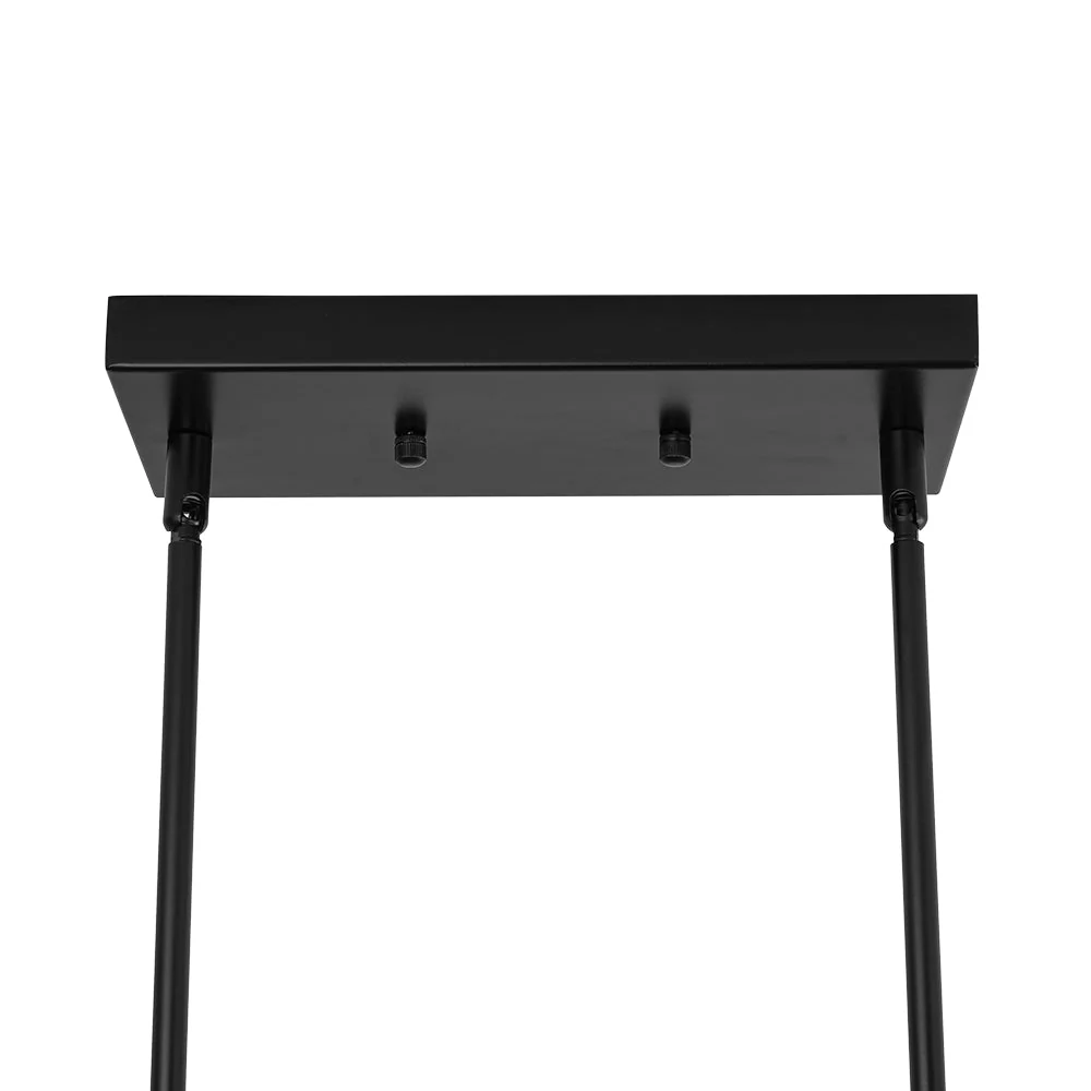 Industrial 8-Light Rectangular Kitchen Island Chandelier - Image 14