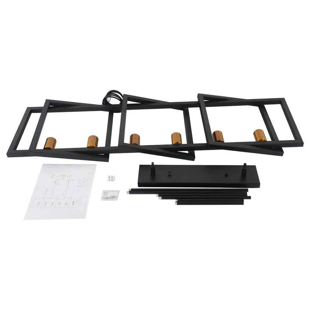 Industrial Farmhouse Rectangular Kitchen Island Pendant - Image 22