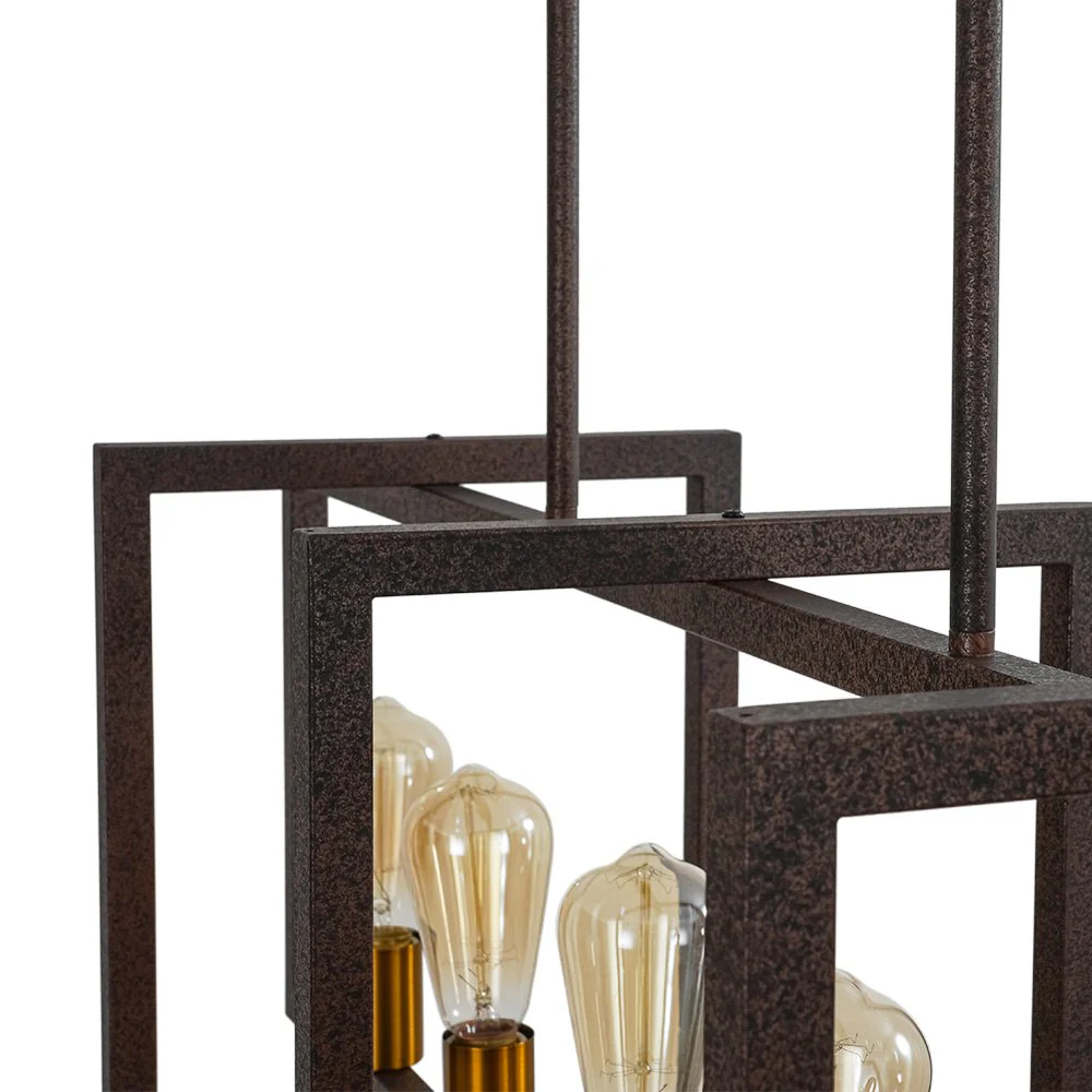 Industrial Farmhouse Rectangular Kitchen Island Pendant - Image 30