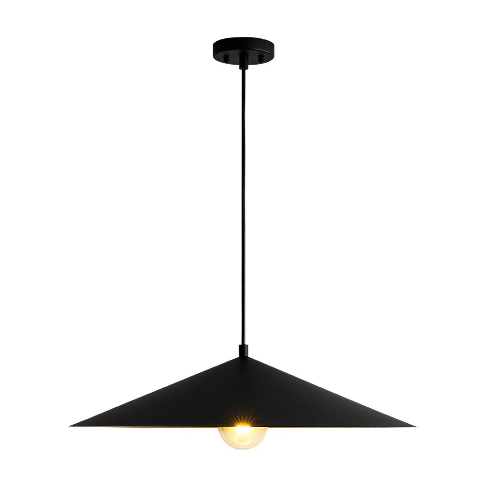 Industrial Oversized Iron Flat Cone Kitchen Pendant Light - Image 14