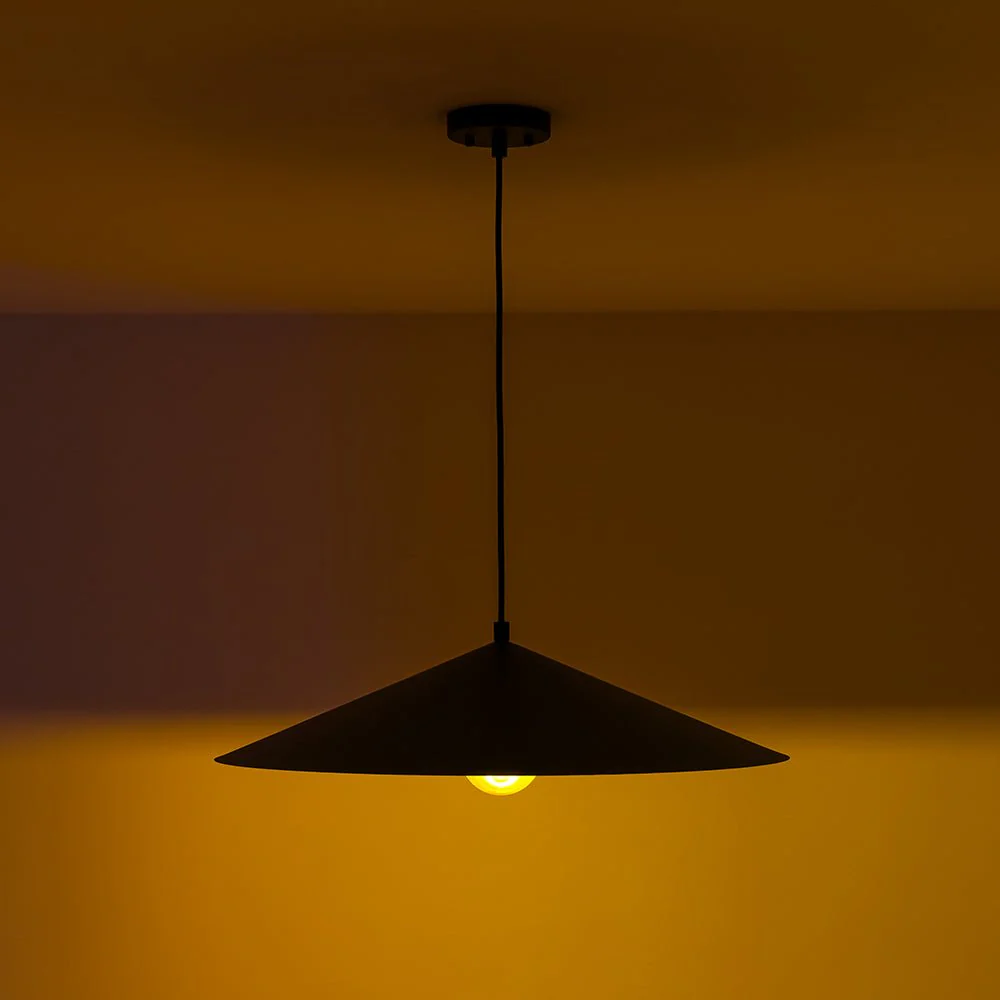 Industrial Oversized Iron Flat Cone Kitchen Pendant Light - Image 16