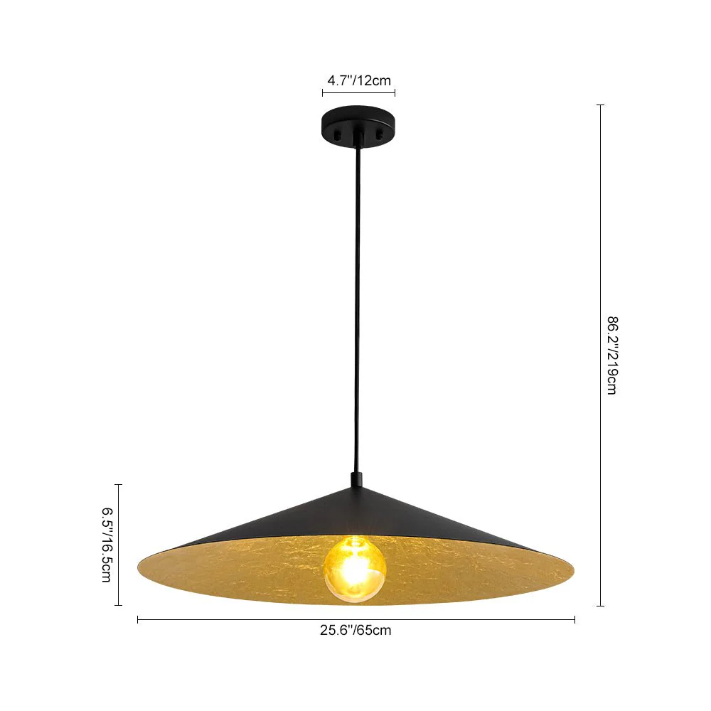 Industrial Oversized Iron Flat Cone Kitchen Pendant Light - Image 18