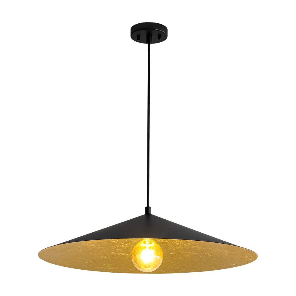 Industrial Oversized Iron Flat Cone Kitchen Pendant Light - Image 19
