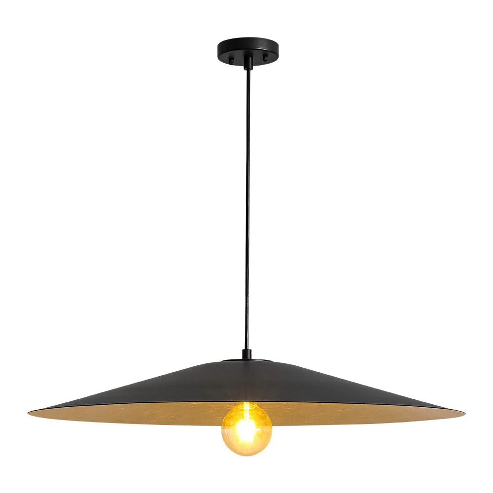 Industrial Oversized Iron Flat Cone Kitchen Pendant Light - Image 20