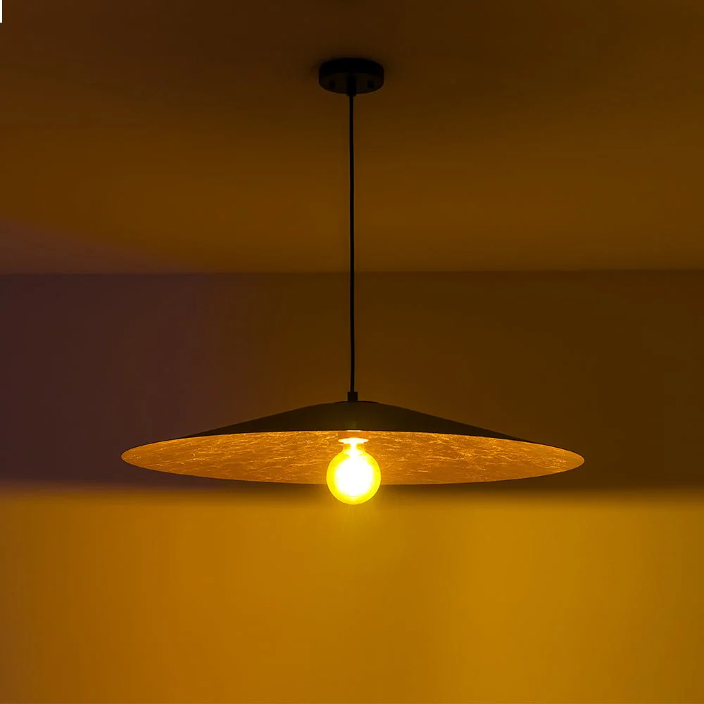 Industrial Oversized Iron Flat Cone Kitchen Pendant Light - Image 22