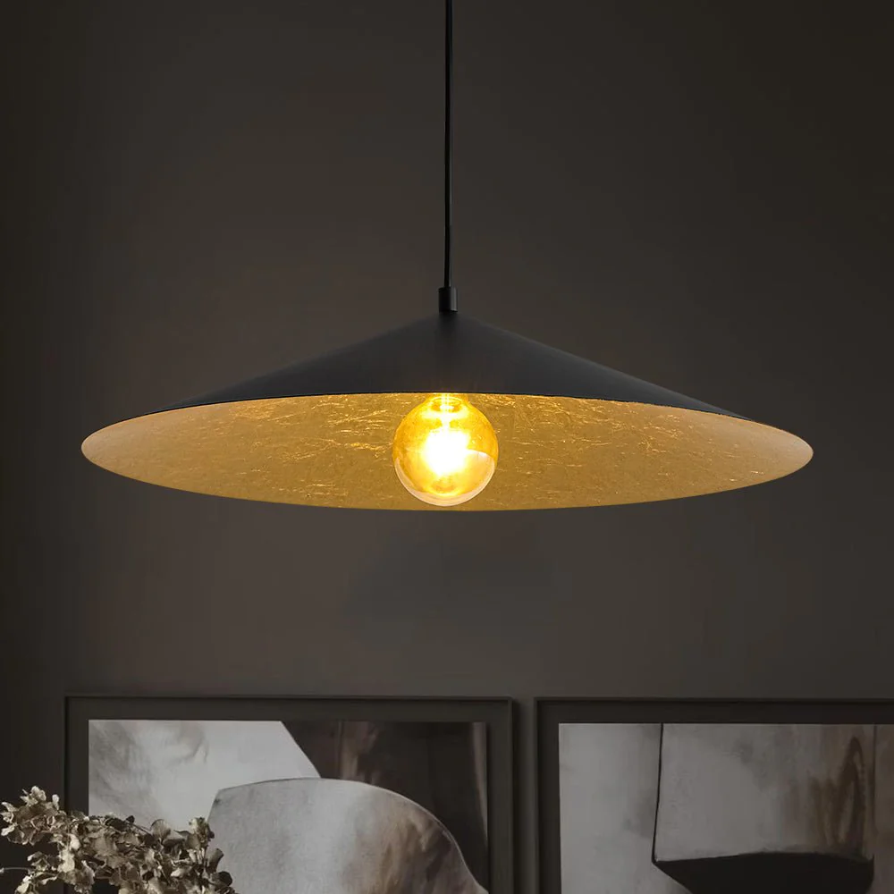 Industrial Oversized Iron Flat Cone Kitchen Pendant Light - Image 4