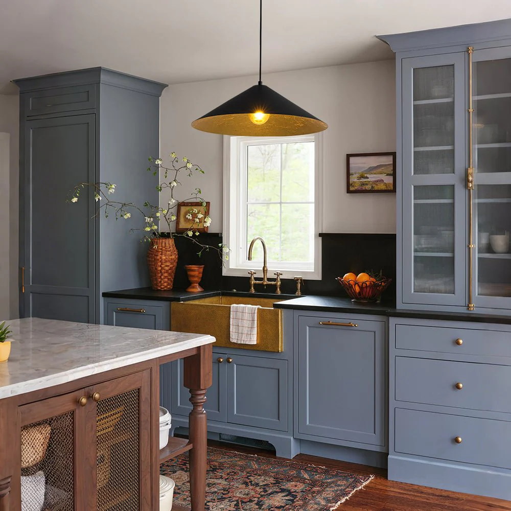 Industrial Oversized Iron Flat Cone Kitchen Pendant Light - Image 6