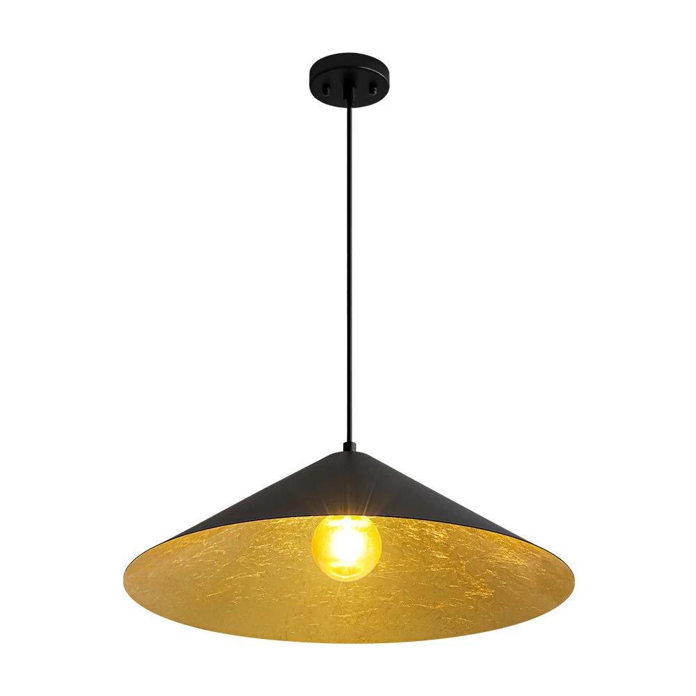 Industrial Oversized Iron Flat Cone Kitchen Pendant Light - Image 7