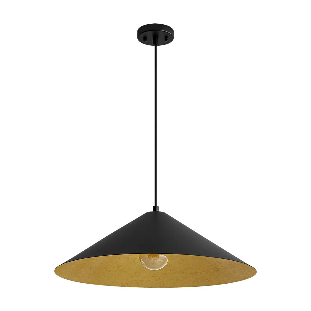 Industrial Oversized Iron Flat Cone Kitchen Pendant Light - Image 9