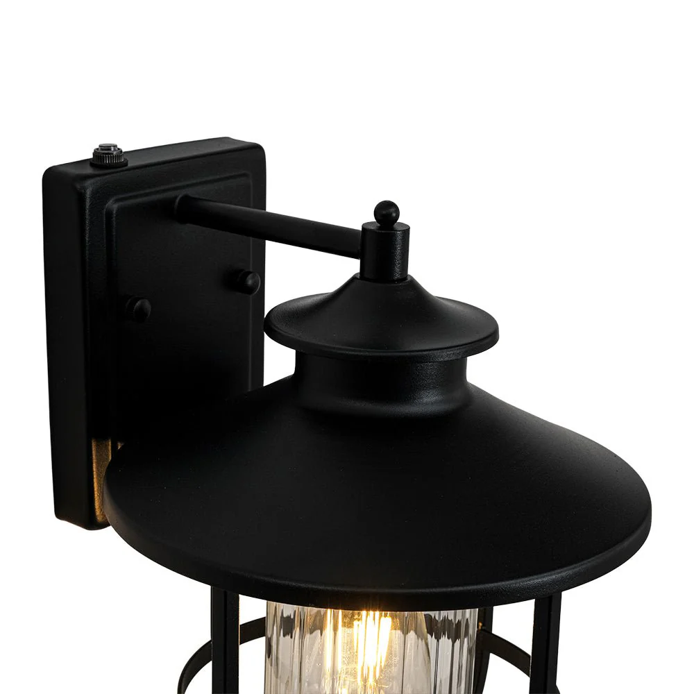 IP23 Black 1-Light Manor Wire Cage Outdoor Wall Sconce - Image 10