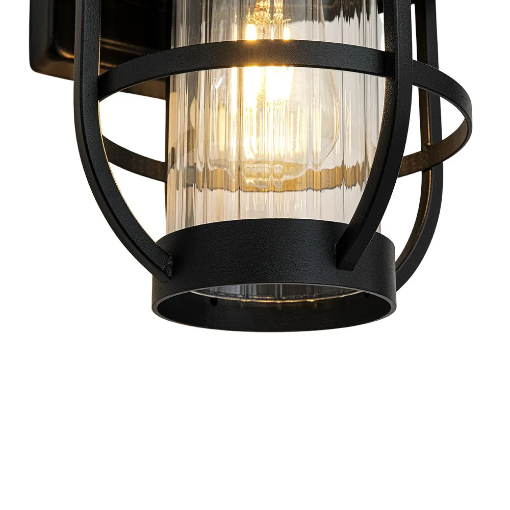 IP23 Black 1-Light Manor Wire Cage Outdoor Wall Sconce - Image 11