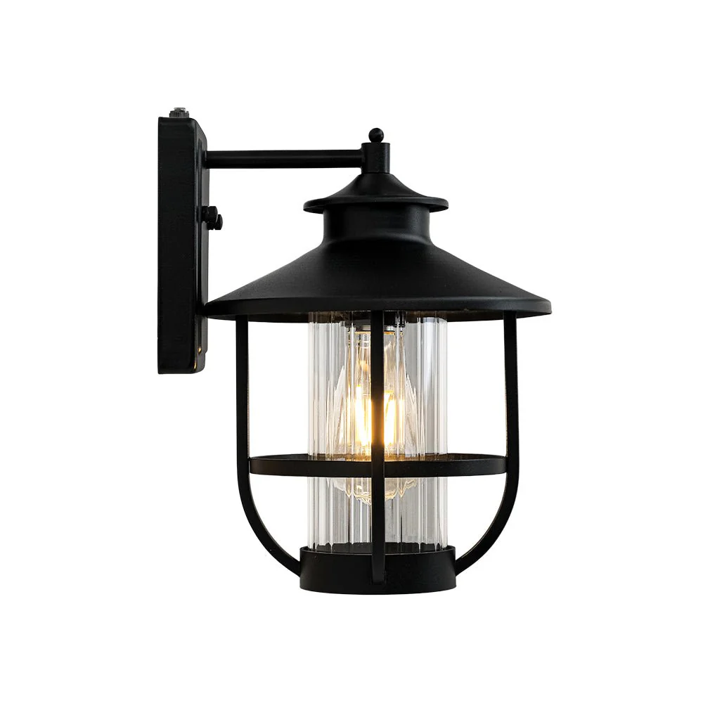 IP23 Black 1-Light Manor Wire Cage Outdoor Wall Sconce - Image 4