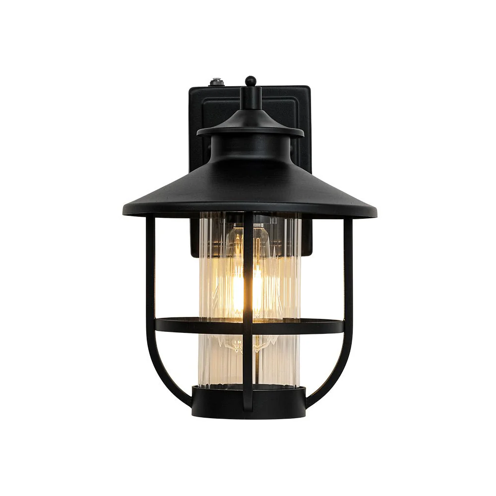 IP23 Black 1-Light Manor Wire Cage Outdoor Wall Sconce - Image 5