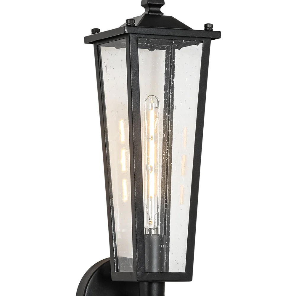 IP23 Black Manor 1-Light Lantern Outdoor Wall Sconce - Image 10