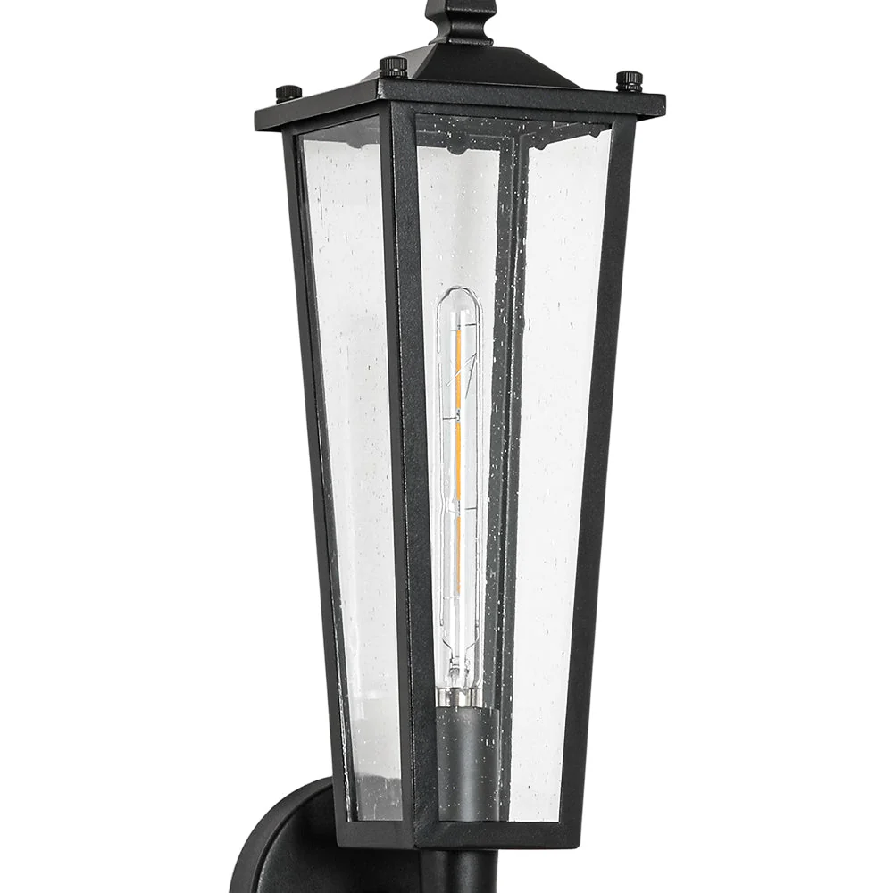 IP23 Black Manor 1-Light Lantern Outdoor Wall Sconce - Image 11