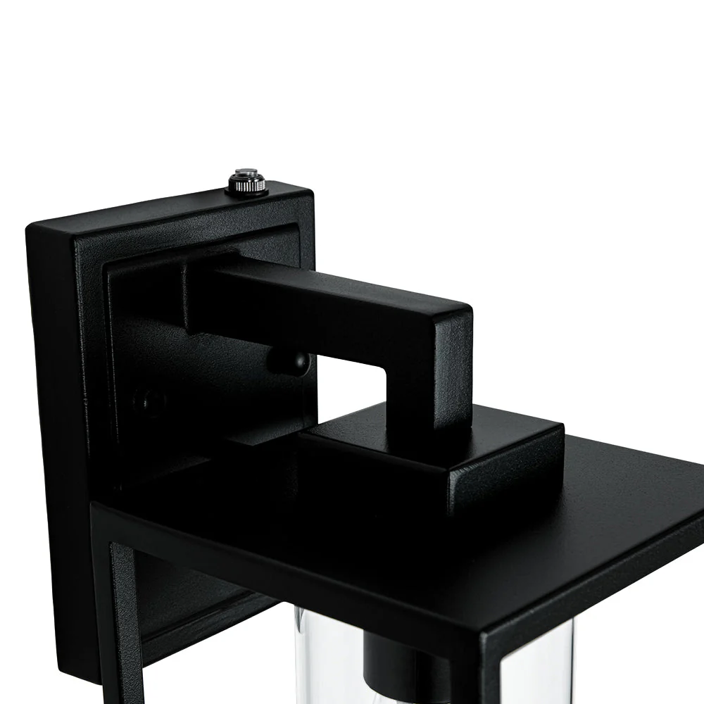 IP23 Black Rectangular Outdoor Lantern Wall Sconce - Image 12