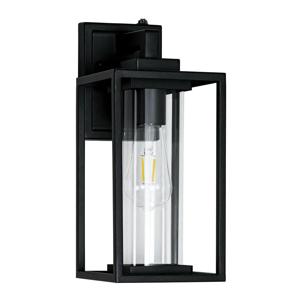 IP23 Black Rectangular Outdoor Lantern Wall Sconce - Image 2