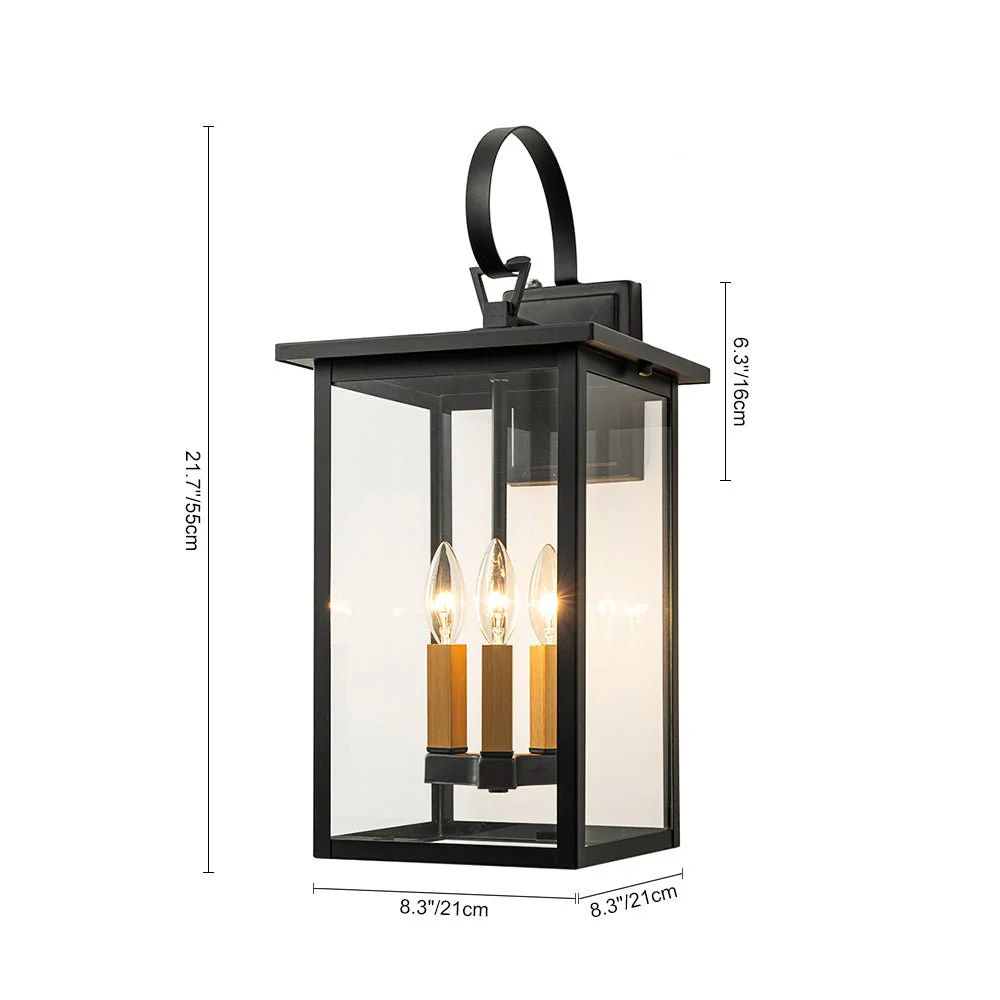 IP23 Farmhouse Square Lantern Outdoor Wall Sconce - Image 17