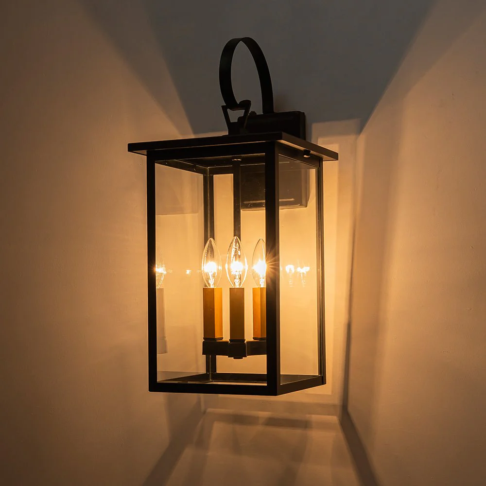 IP23 Farmhouse Square Lantern Outdoor Wall Sconce - Image 3