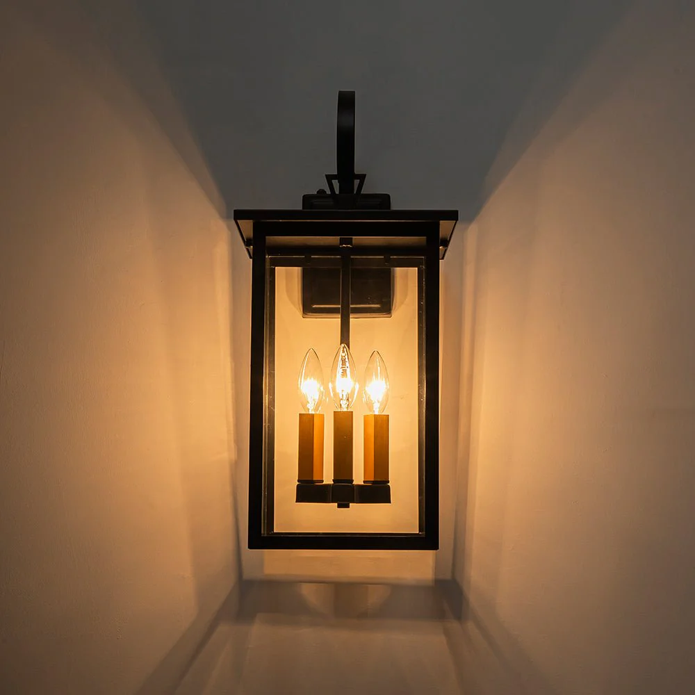 IP23 Farmhouse Square Lantern Outdoor Wall Sconce - Image 5