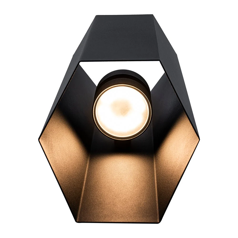 IP54 Up and Down Black Geometric Tube LED Outdoor Wall Light - Image 10