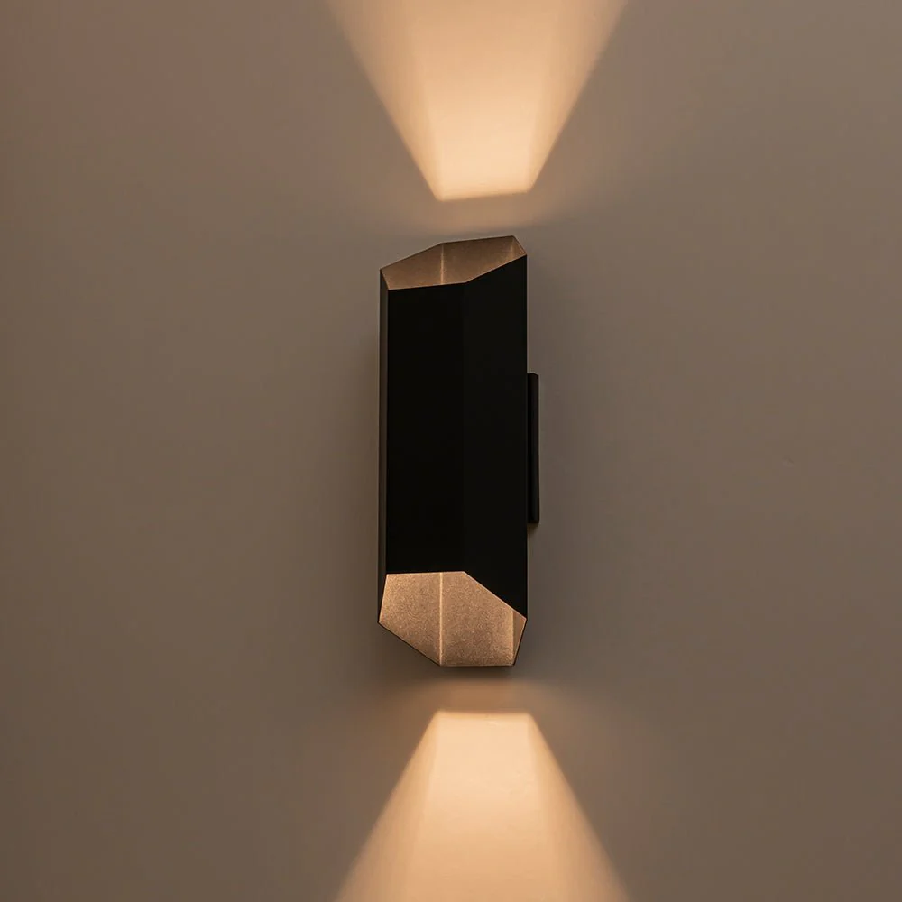 IP54 Up and Down Black Geometric Tube LED Outdoor Wall Light - Image 11