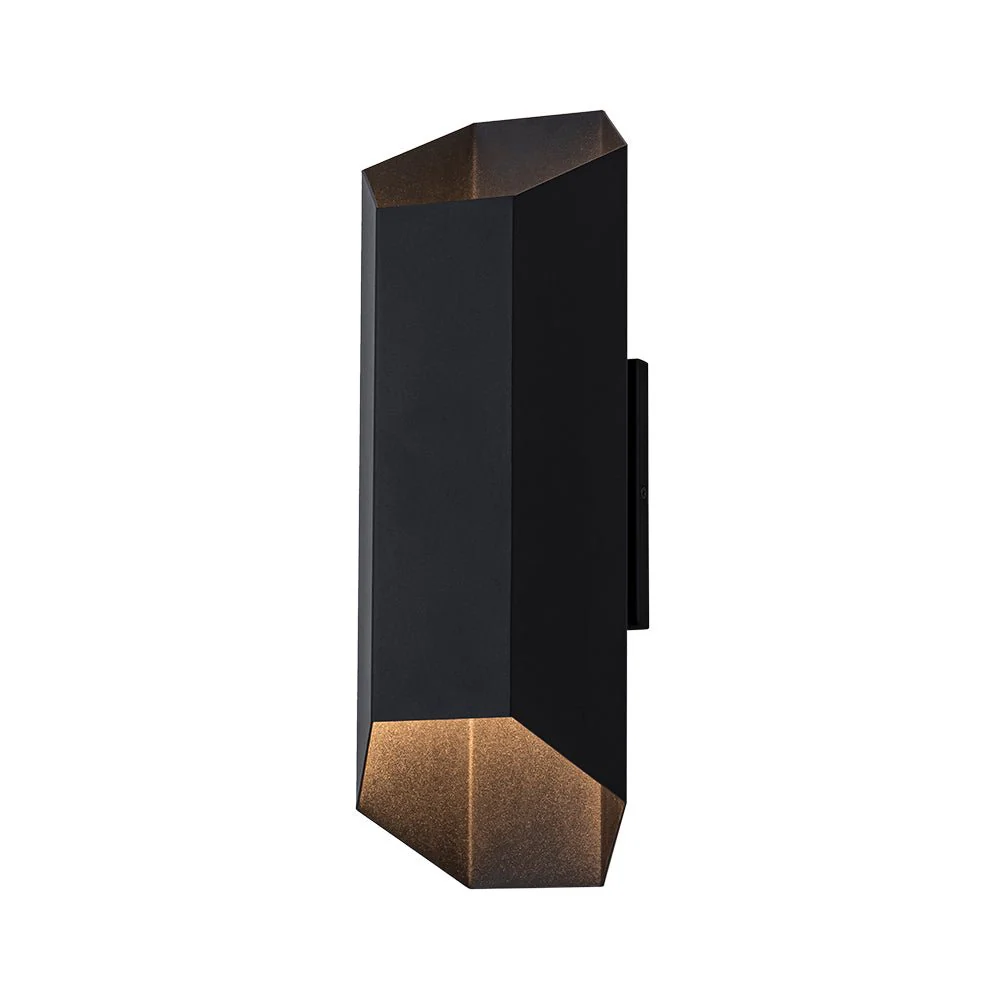 IP54 Up and Down Black Geometric Tube LED Outdoor Wall Light - Image 3