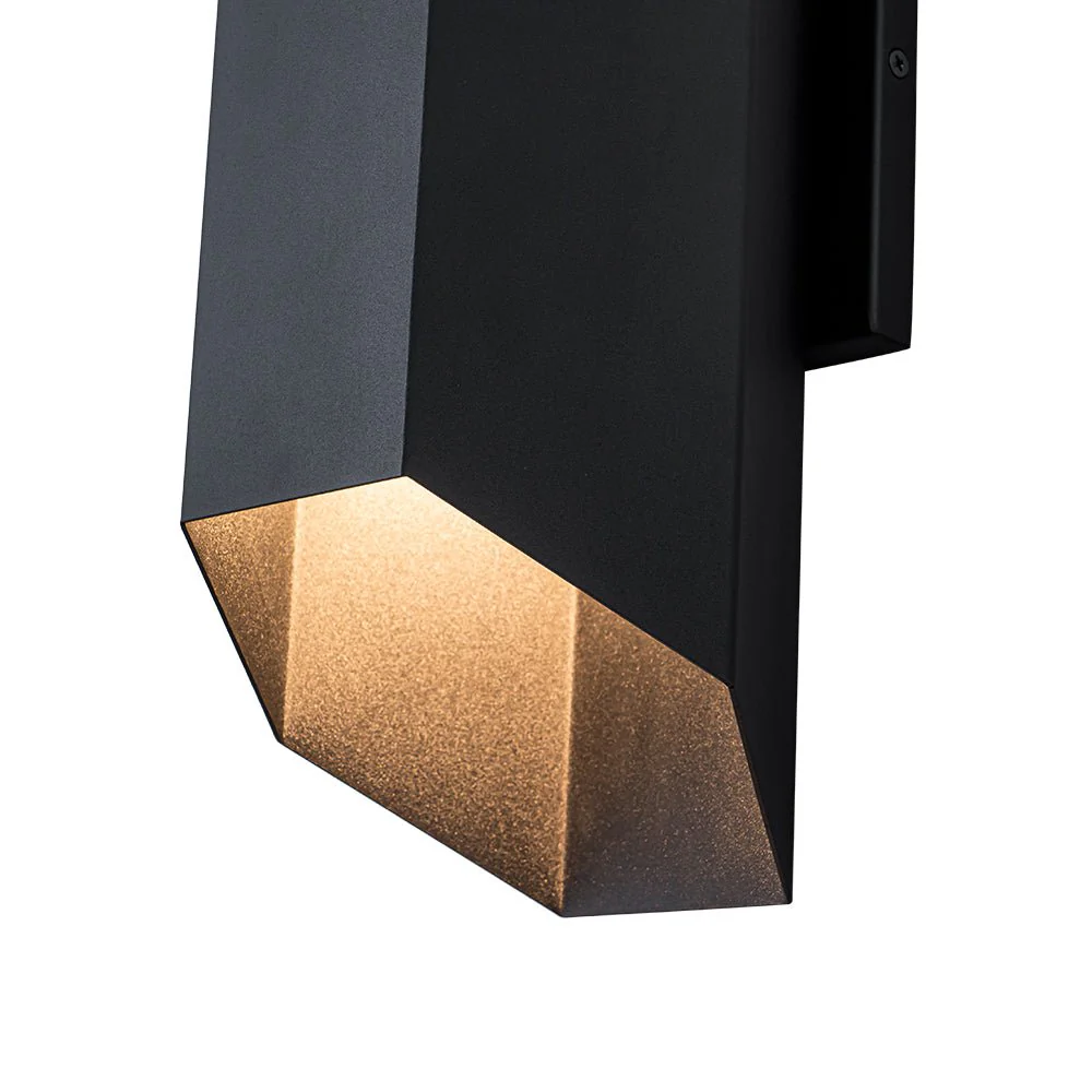 IP54 Up and Down Black Geometric Tube LED Outdoor Wall Light - Image 8