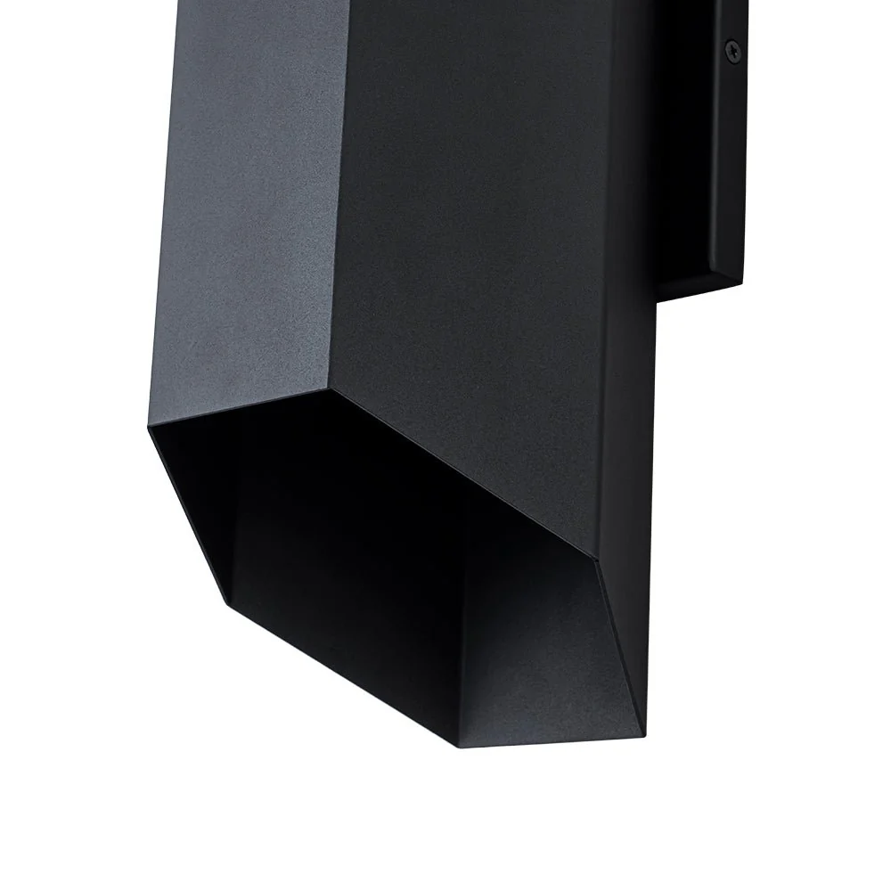 IP54 Up and Down Black Geometric Tube LED Outdoor Wall Light - Image 9