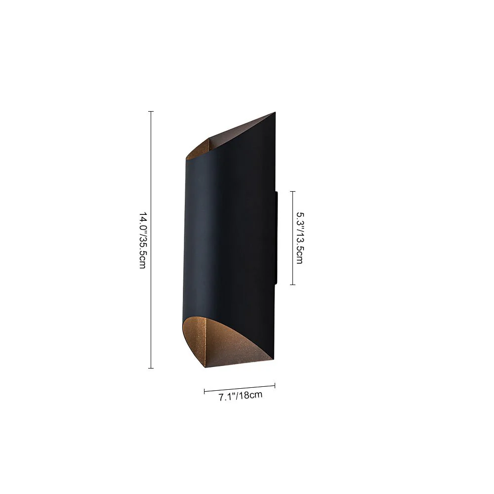 IP54 Up and Down Black Tunnel LED Outdoor Wall Lamp - Image 3