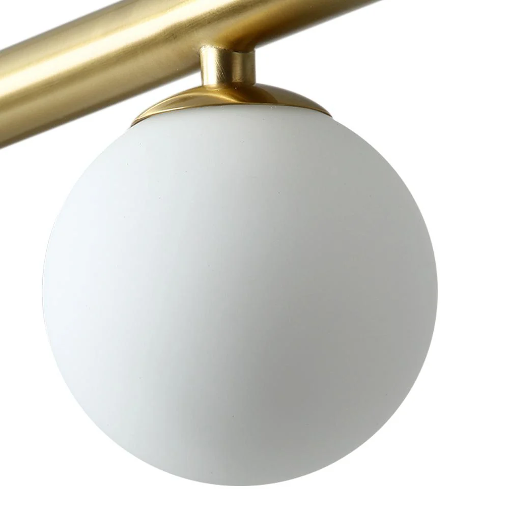 Kitchen Island Glass Globe Linear Chandelier - Image 7
