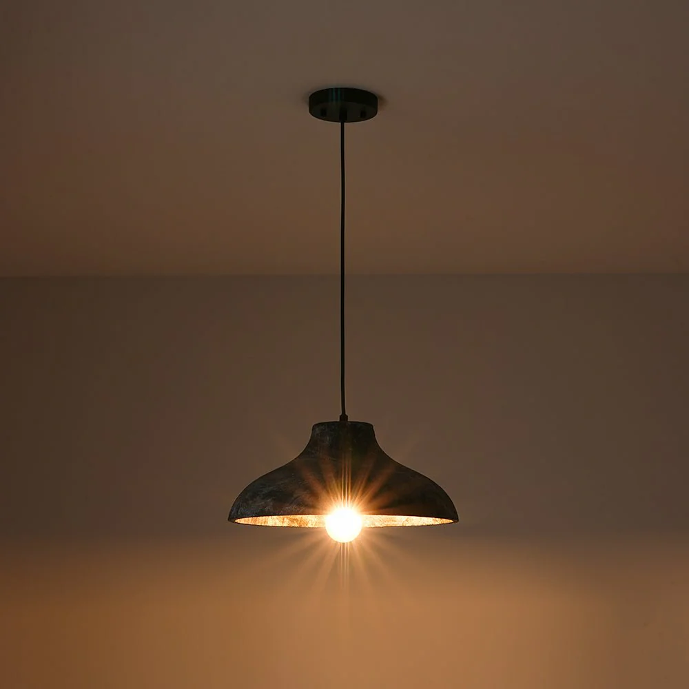 Limed Style Dome Distressed Wooden Single Pendant - Image 10